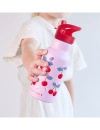 Edelstahl-Trinkflasche: Kirschen