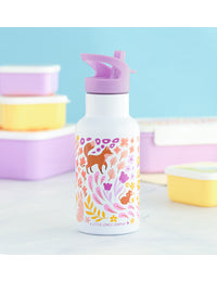 Edelstahl-Trinkflasche: Blumengarten