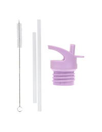 Trinkkappe, Strohhalm und Bürstenset: Blumengarten