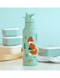 XL-Trinkflasche aus Edelstahl: Waldfreunde