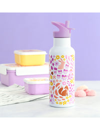 XL-Trinkflasche aus Edelstahl: Blumengarten