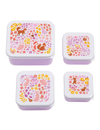 Brot- und Snackdosen Set: Blumengarten