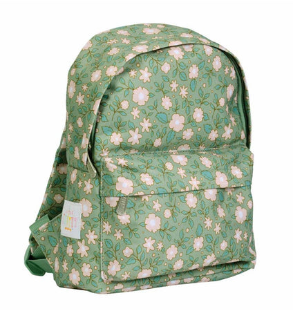 Kleiner Rucksack: Blüten-salbeigrün