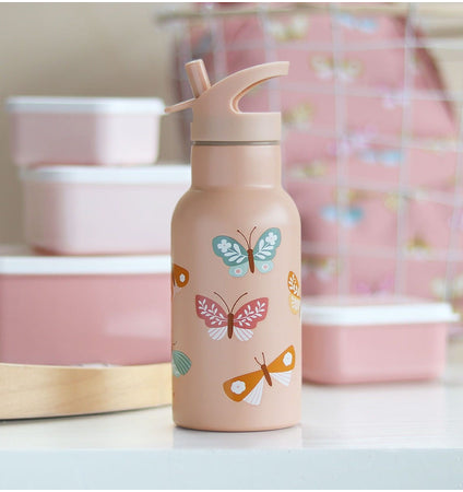 Edelstahl-Trinkflasche: Schmetterlinge