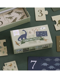 Zahlenpuzzle: Dinosaurier