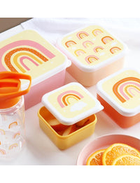 Brot- und Snackdosen Set: Regenbogen