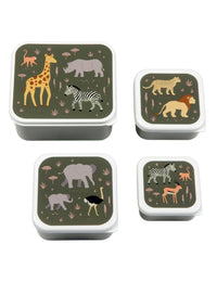 Brot- und Snackdosen Set: Savanne