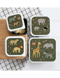 Brot- und Snackdosen Set: Savanne