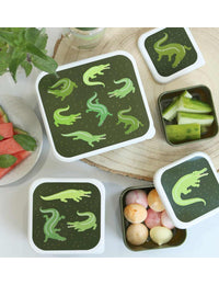 Brot- und Snackdosen Set: Krokodile