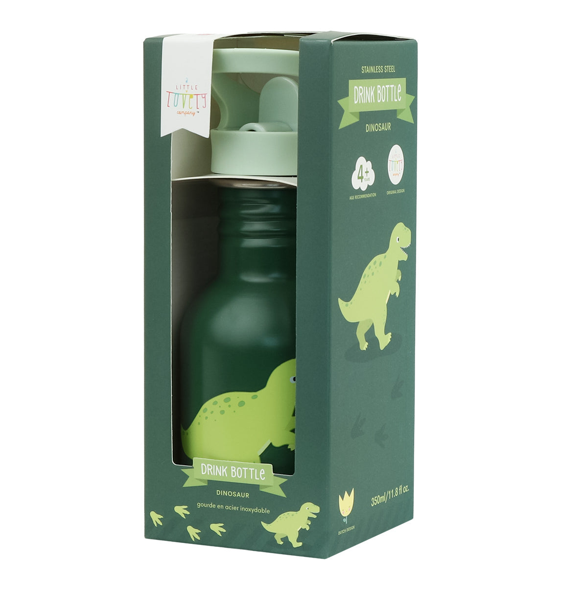 Kleine Edelstahl-Trinkflasche: Dinosaurier