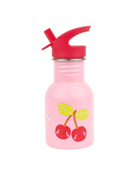 Kleine Edelstahl-Trinkflasche: fröhliche Kirschen