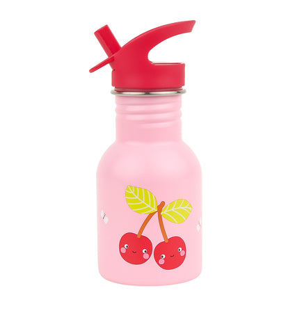 Kleine Edelstahl-Trinkflasche: fröhliche Kirschen
