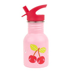 Kleine Edelstahl-Trinkflasche: fröhliche Kirschen