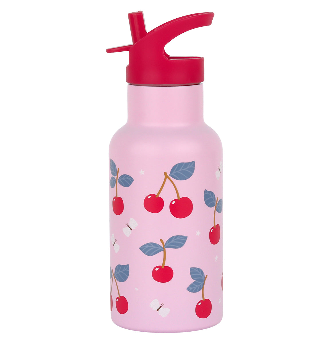 Edelstahl-Trinkflasche: Kirschen