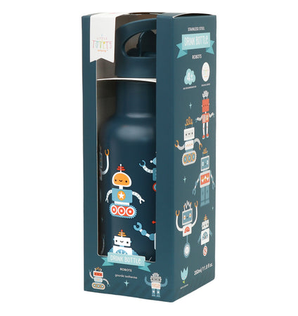 Edelstahl-Trinkflasche: Roboter