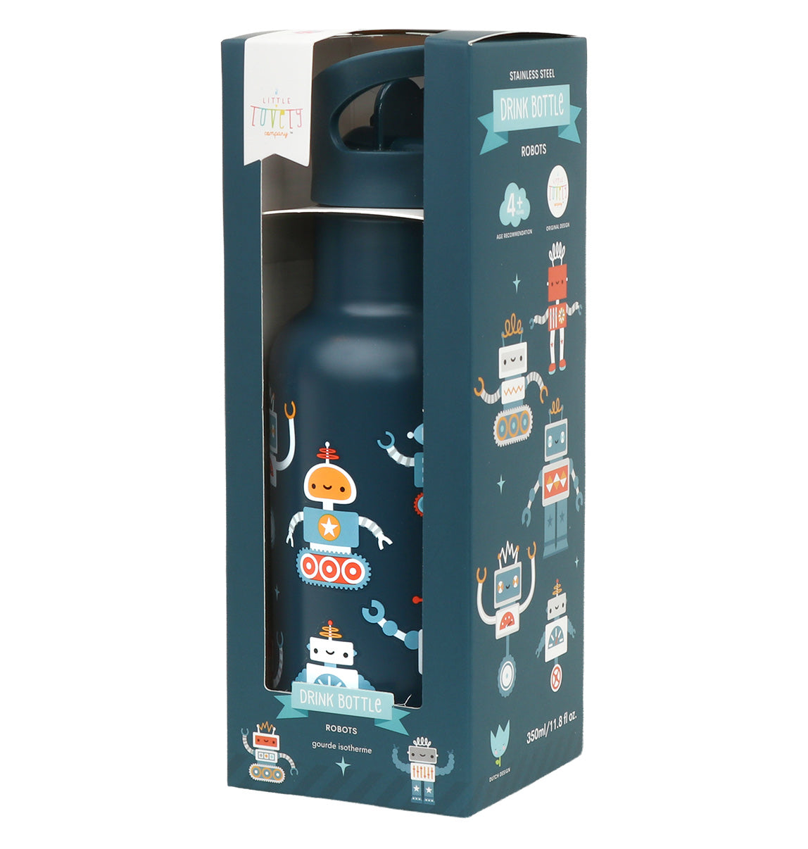 Edelstahl-Trinkflasche: Roboter