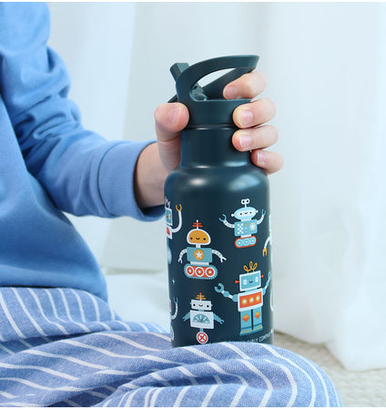 Edelstahl-Trinkflasche: Roboter