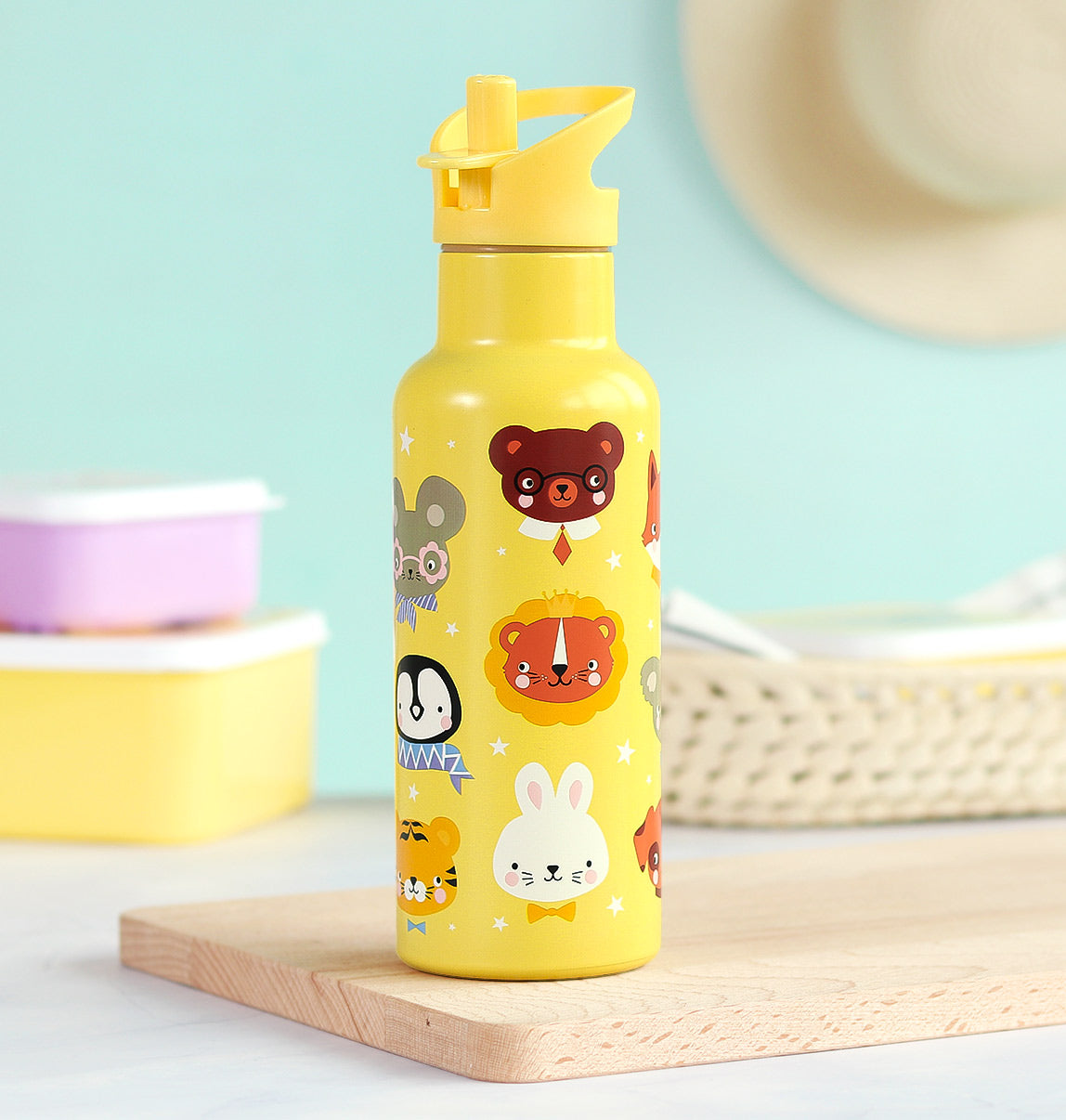 XL-Trinkflasche aus Edelstahl: Tierfreunde