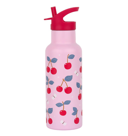 XL-Trinkflasche aus Edelstahl: Kirschen