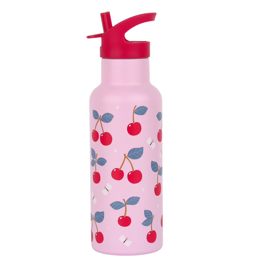 XL-Trinkflasche aus Edelstahl: Kirschen