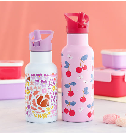 Edelstahl-Trinkflasche 600 Ml Für Kinder & Erwachsene – Rot, Auslaufsicher, Ideal Für Kita & Schule – Perfekte