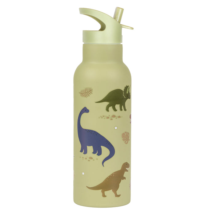 Kinder Lunchbox-Set Mit Trinkflasche – Crazy Dino Design, 500 Ml Alu-Flasche + Box, Auslaufsicher, BPA-frei, Ab 3 Jahren