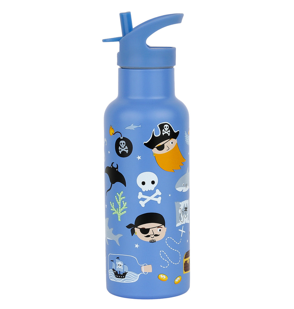 XL-Trinkflasche aus Edelstahl: Piraten 
