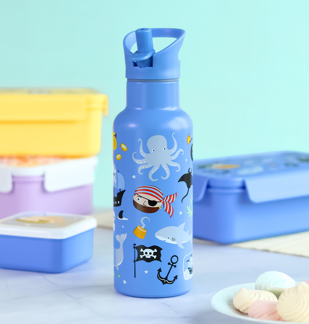 XL-Trinkflasche aus Edelstahl: Piraten 