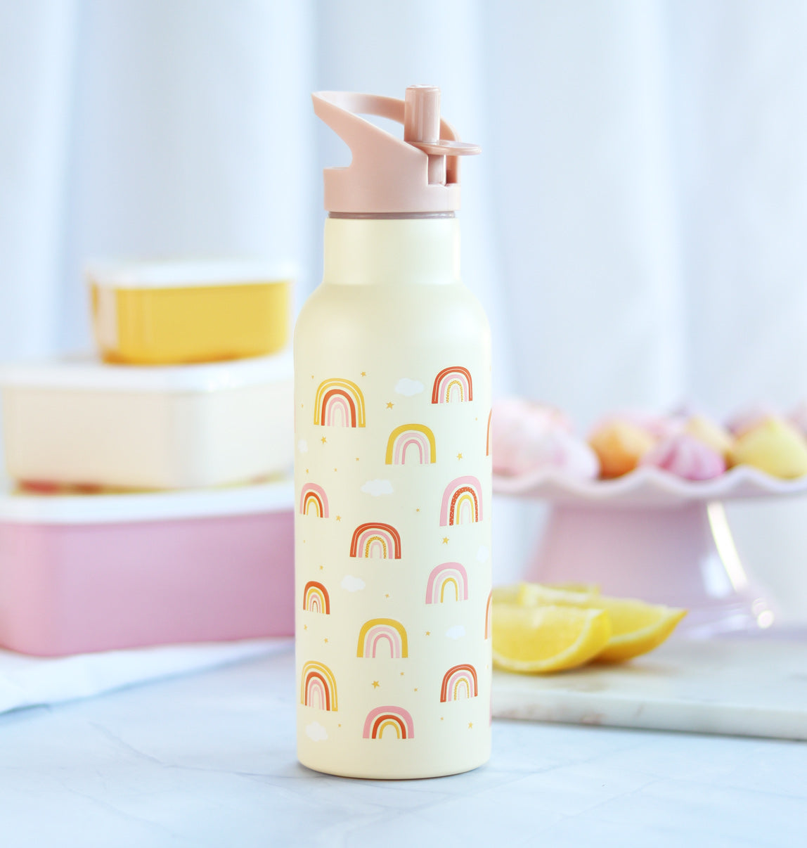 XL-Edelstahl-Trinkflasche: Regenbogen