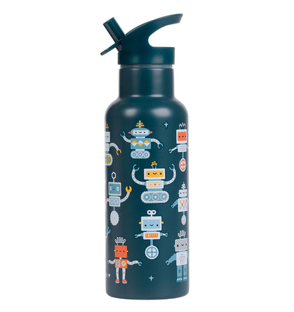 XL Edelstahl-Trinkflasche: Roboter