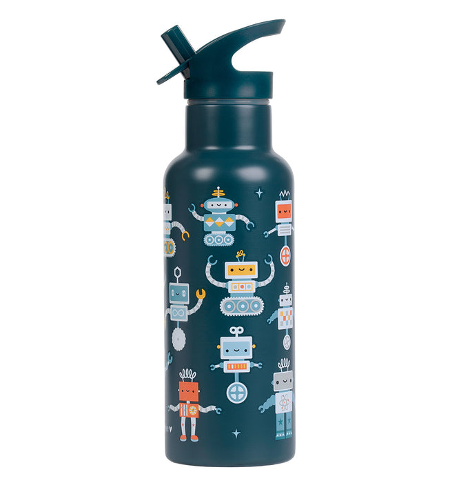 XL Edelstahl-Trinkflasche: Roboter