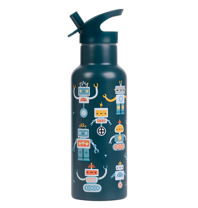 XL Edelstahl-Trinkflasche: Roboter