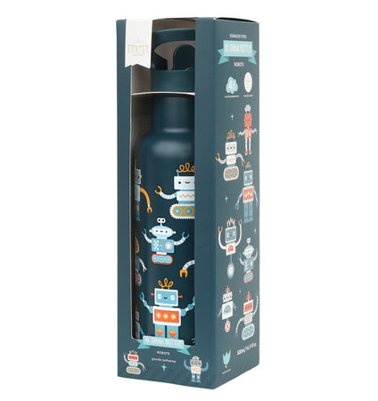 XL Edelstahl-Trinkflasche: Roboter