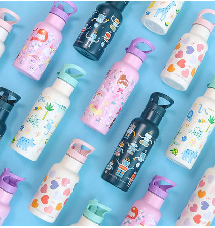 XL Edelstahl-Trinkflasche: Roboter