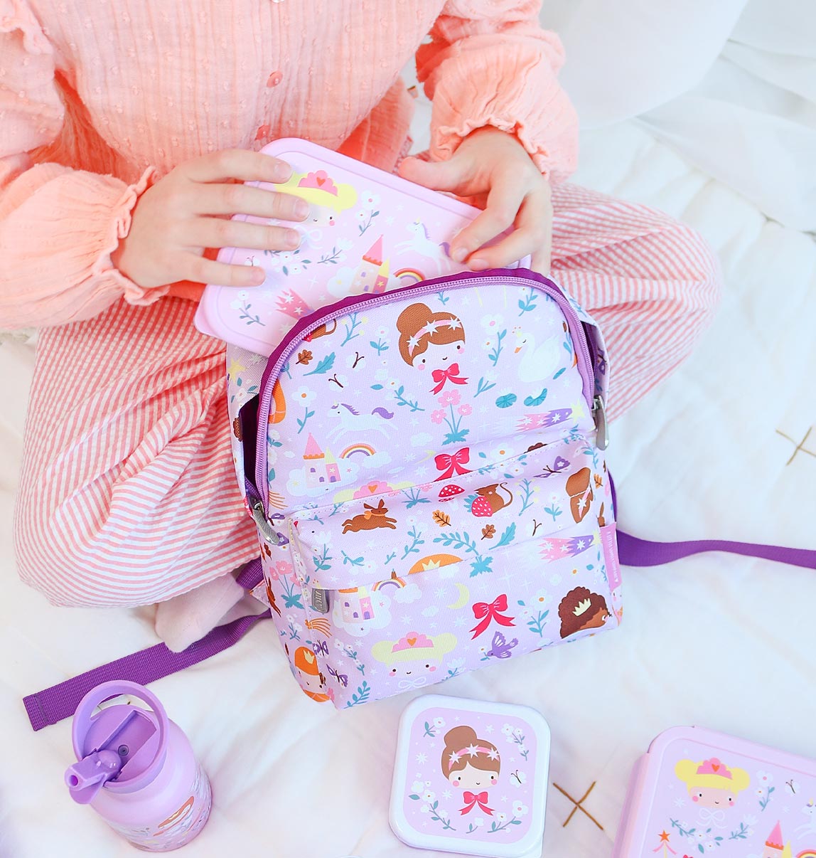 Edelstahl-Brotdose:  Prinzessinnen