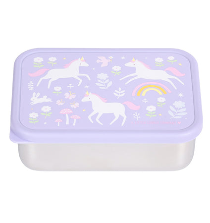 Edelstahl-Brotdose: Unicorn dreams