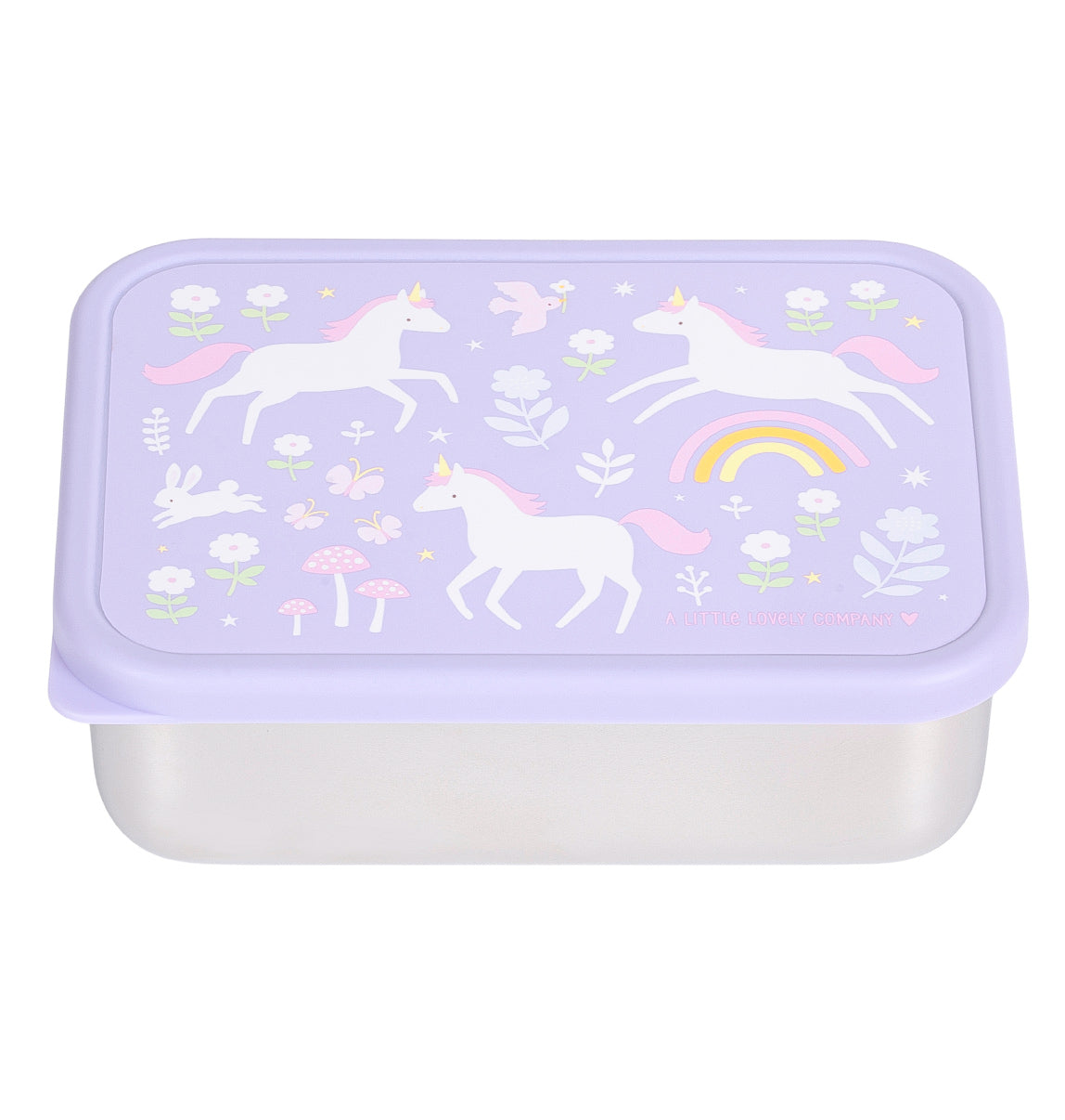 Edelstahl-Brotdose: Unicorn dreams