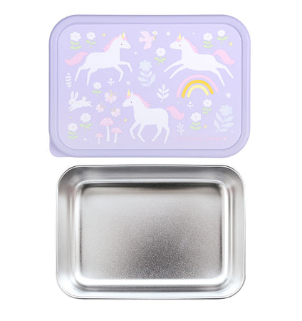 Edelstahl-Brotdose: Unicorn dreams
