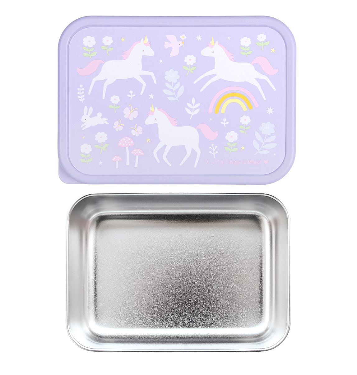 Edelstahl-Brotdose: Unicorn dreams