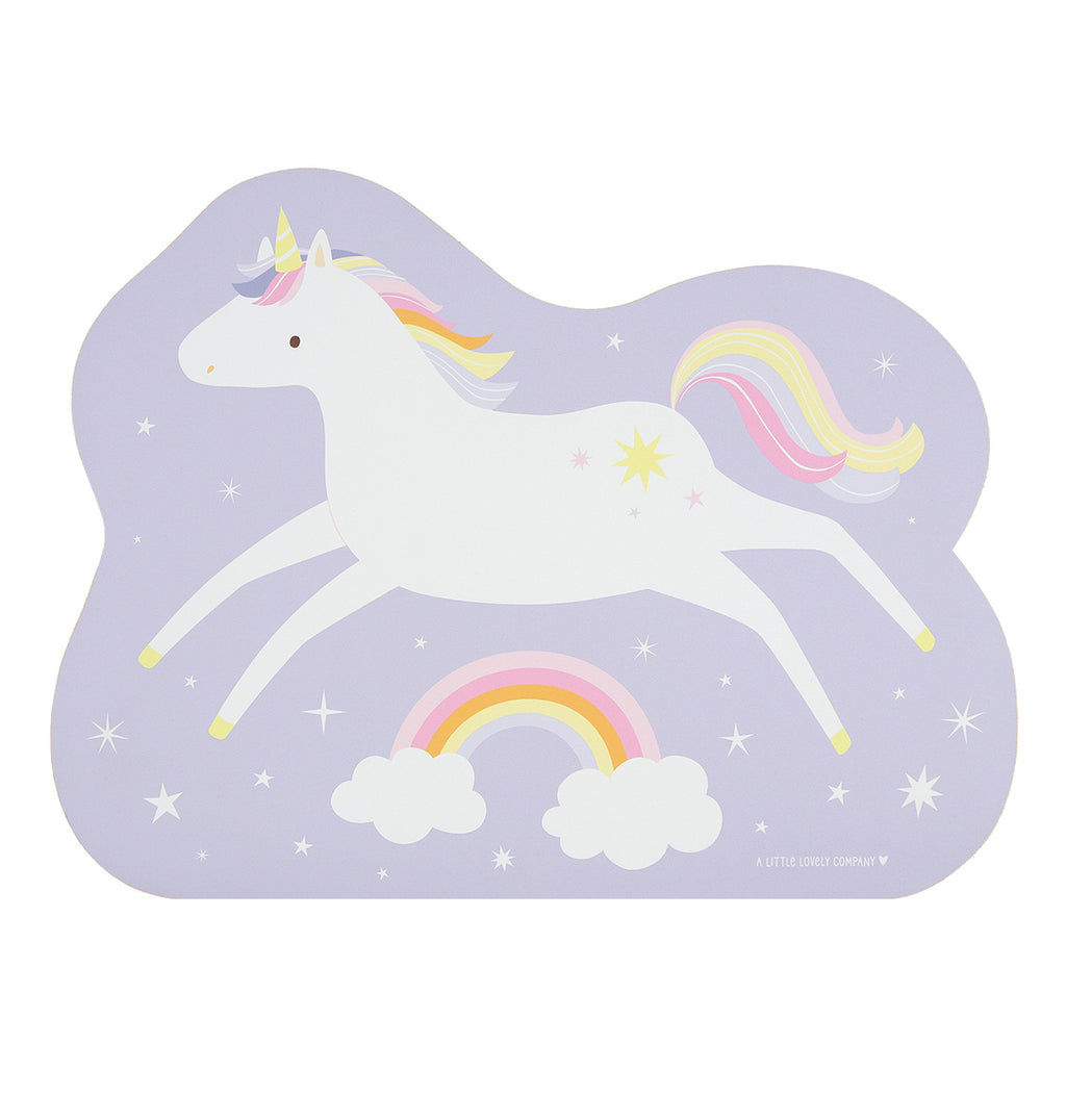 Tischset: springendes Einhorn