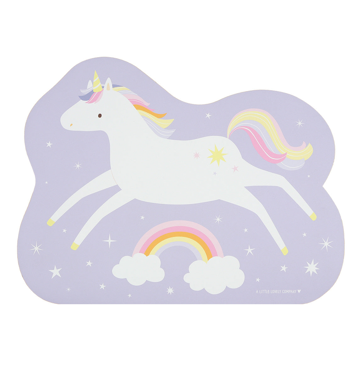 Tischset: springendes Einhorn