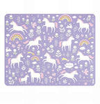 paarse placemat met eenhoorn print
