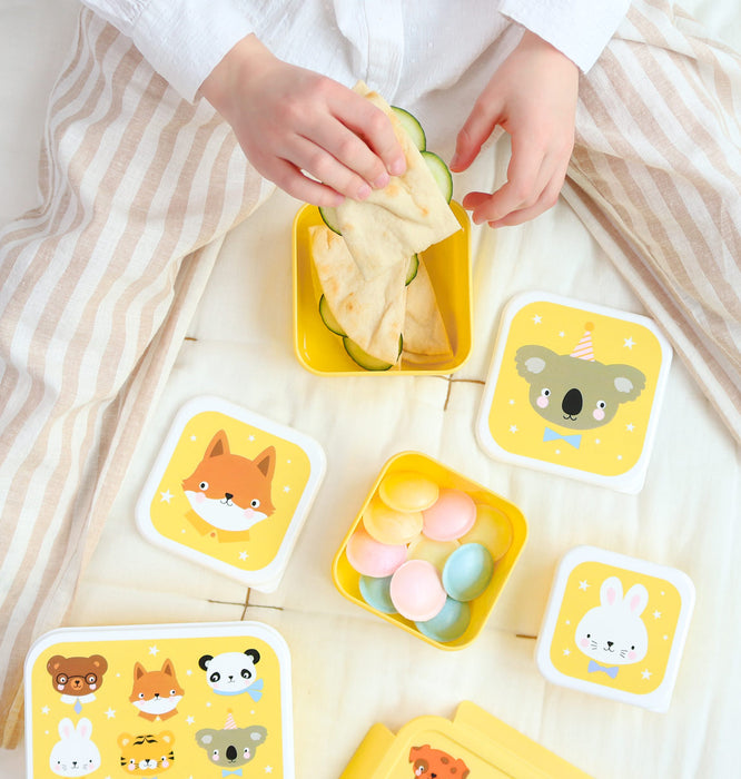 Brot- und Snackdosen Set: Tierfreunde