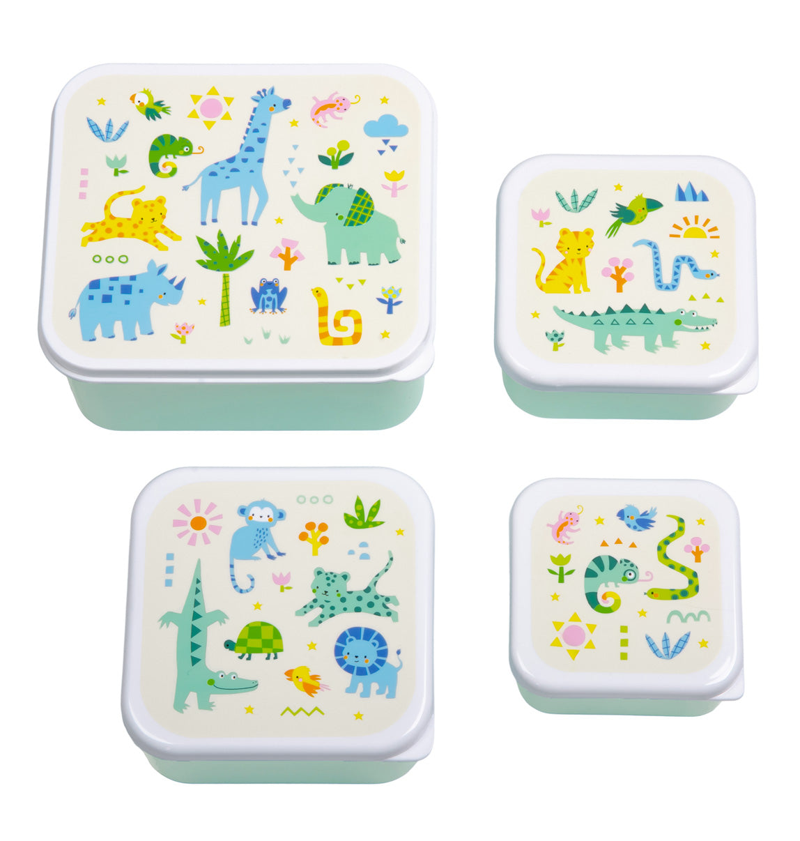 Brot- und Snackdosen Set: Jungle