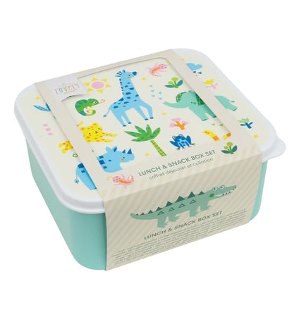 Brot- und Snackdosen Set: Jungle