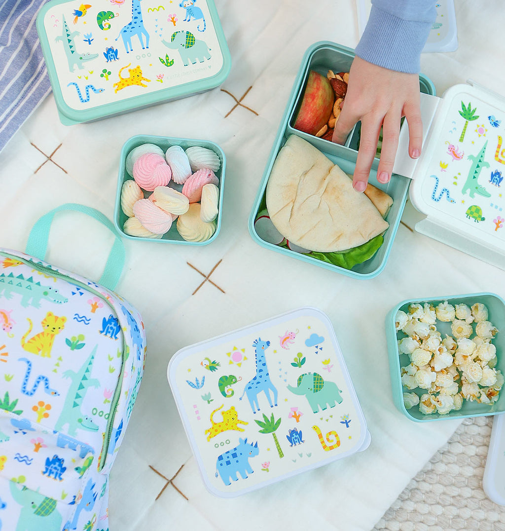 Brot- und Snackdosen Set: Jungle