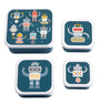 Brot- und Snackdosen Set: Roboter