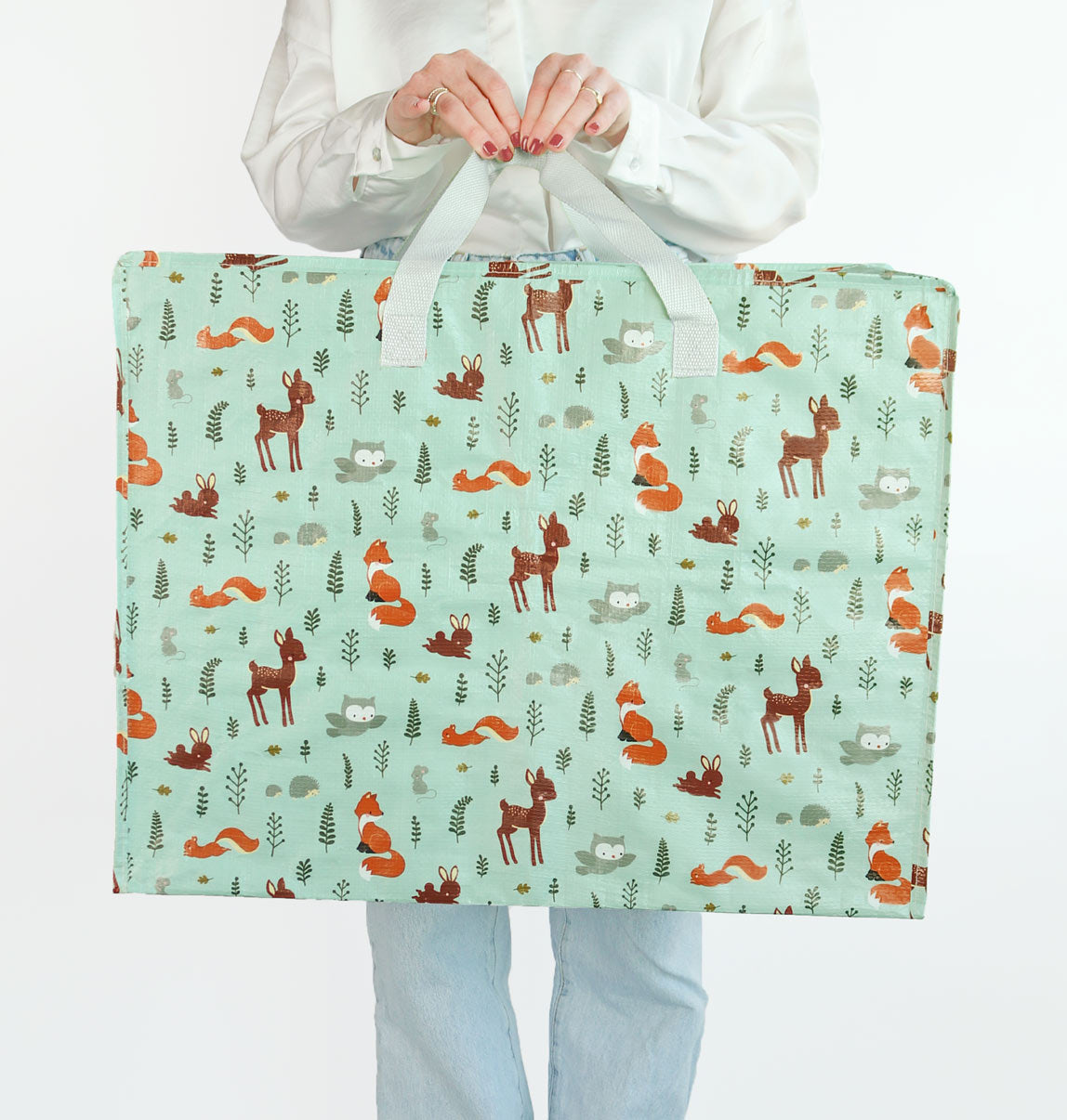 XL opbergtas van a little lovely company met dierenprint 
