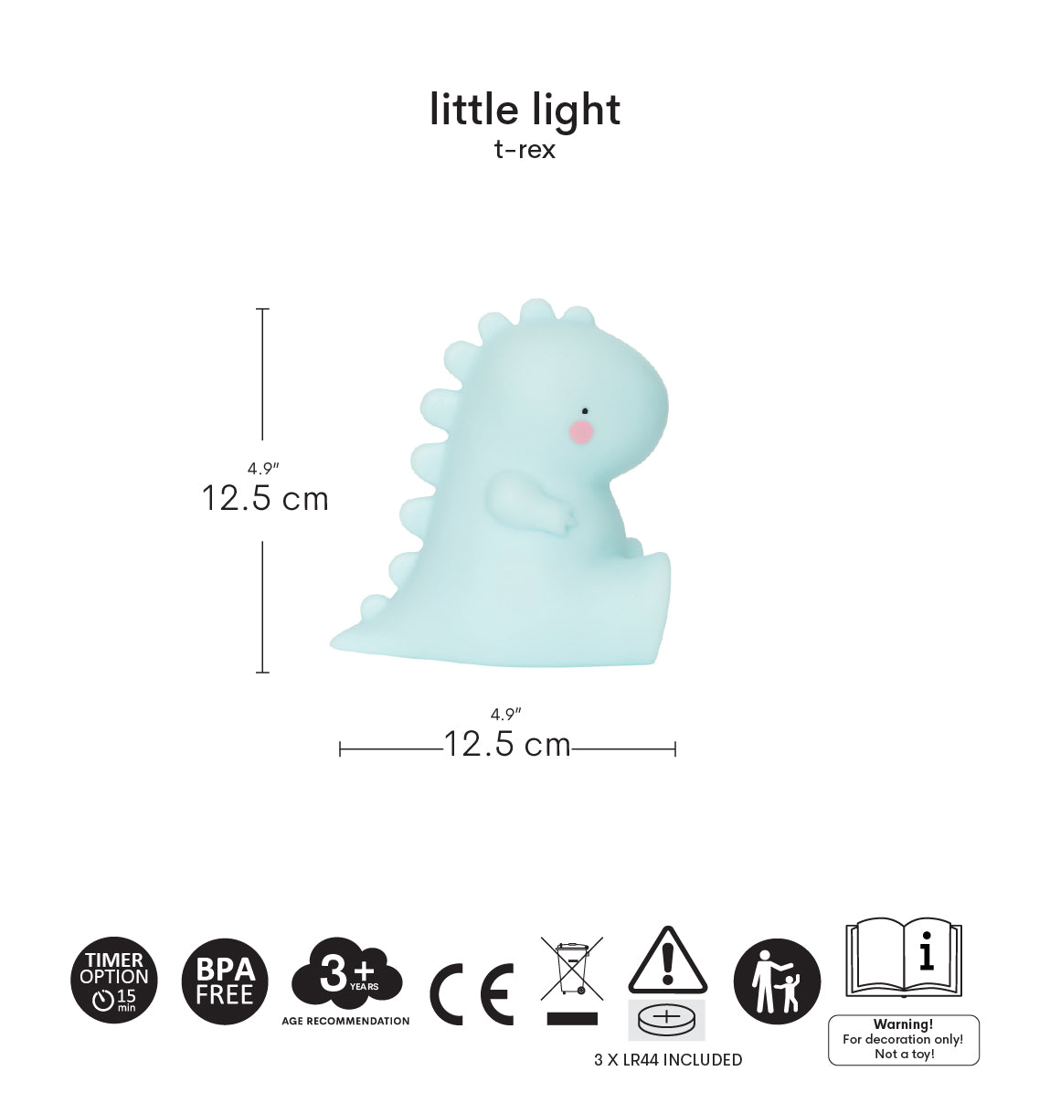 Little light: T-rex - blau