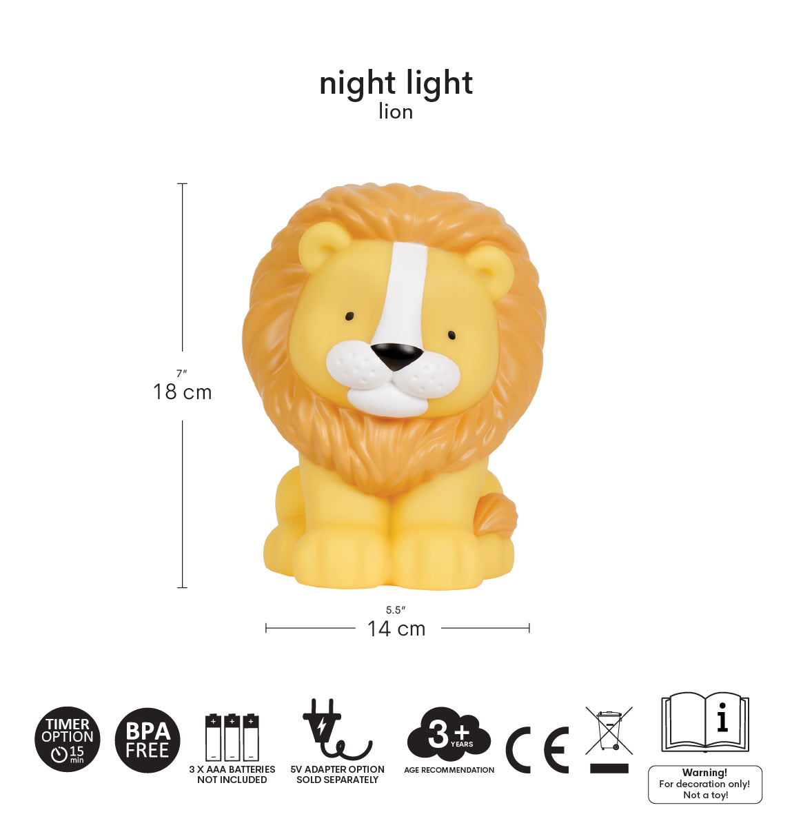 Nachtlampe: Löwe